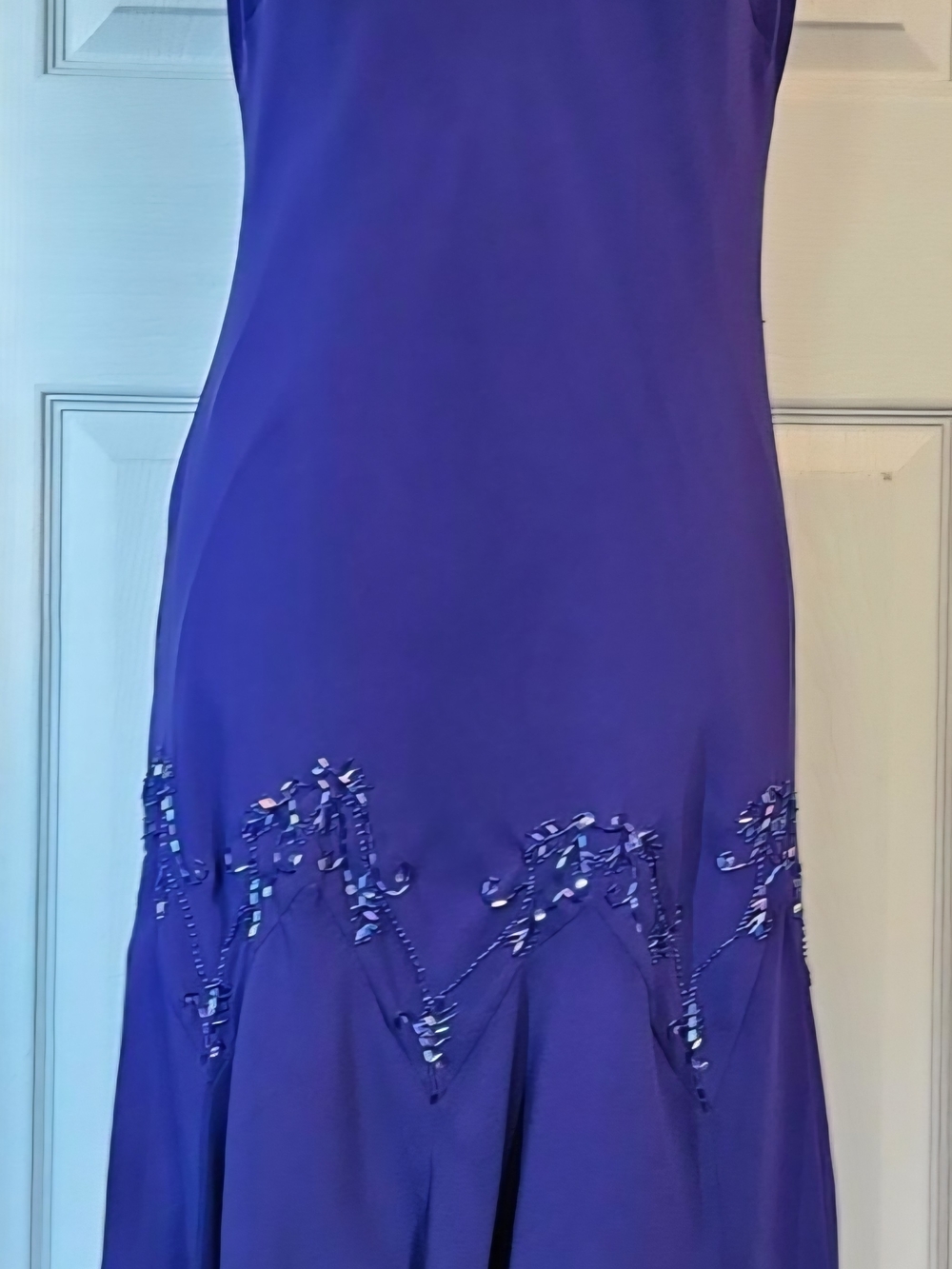 Alex Evenings Purple Beaded Maxi Dress